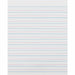 Zaner-Bloser Pacon Broken Midline Sulphite Paper - 500 Sheets - 0.50" Ruled - 8" x 10 1/2" Sheet Size - White Paper - 1 Ream