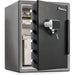 Fire-Safe Digital Alarm Water/Fire-resistant Safe - Fire Proof - Overall Size 23.8" Height x 18.6" Width x 19.3" Depth - Gunmetal Black