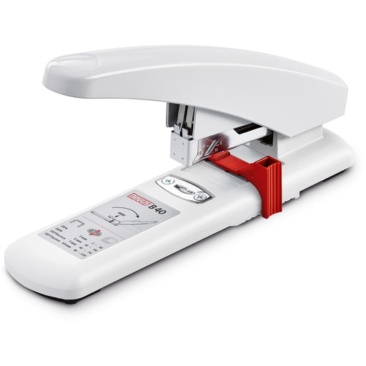 Novus B40 Heavy Duty Stapler - Staples Upto 100 Sheet of 80g/m² Paper - 2.25" Throat Depth - Off White - Steel, Plastic - 1 Carton