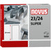 Novus 23/24 Super Heavy Duty Staples - 15/16" Leg - Silver - Steel - 1000 / Carton