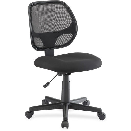 Lorell Multi-task Office Chair - Black Seat Color - Fabric Seat Material - Black Back Color - Mesh Back Material - 5-star Base - Black - 1 Each