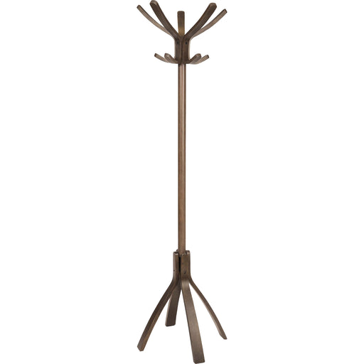 Alba High-capacity Wood Coat Stand - 5 Hooks - 71.7" Height - for Coat - Wood - 1 Each