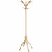 Alba High-capacity Wood Coat Stand - 10 Pegs - 48" Height - for Coat, Clothes - Wood - Light Brown - 1 Each