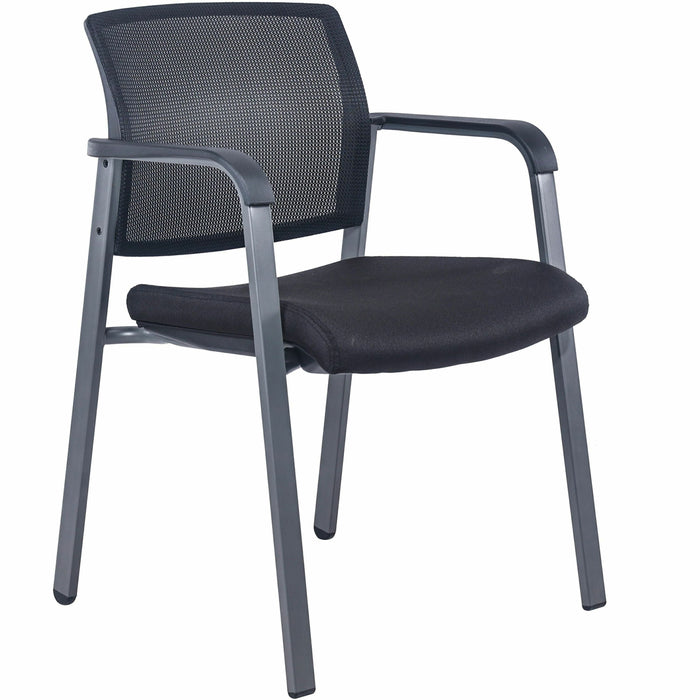 Lorell Mesh Back Guest Chair - Black Seat Color - Fabric Seat Material - Black Back Color - Mesh Back Material - 1 Each
