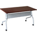Lorell Preference Flip and Nest Training Table - Rectangle Top - Four Leg Base - 4 Legs - 23.60" Table Top Width x 60" Table Top Depth - 29.50" Height x 59" Width x 23.63" Depth - Training - Assembly Required - Mahogany - Nylon - Melamine Top Material - 1