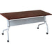 Lorell Preference Flip and Nest Training Table - Rectangle Top - Four Leg Base - 4 Legs - 23.60" Table Top Width x 72" Table Top Depth - 29.50" Height x 70.88" Width x 23.63" Depth - Training - Assembly Required - Mahogany - Nylon - Melamine Top Material