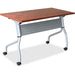 Lorell Flip Top Training Table - Rectangle Top - Four Leg Base - 4 Legs - 23.60" Table Top Width x 60" Table Top Depth - 29.50" Height x 59" Width x 23.63" Depth - Training - Assembly Required - Cherry - Nylon - Melamine Top Material - 1 Each
