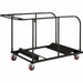 Lorell Round Planet Table Trolley Cart - Steel - 52" Width x 32.75" Depth x 40.16" Height - Charcoal - For 16 Devices - 1 Each
