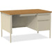 Lorell Fortress Series 48" Right Single-Pedestal Desk - Oak Laminate Rectangle Top - 30" Table Top Length x 48" Table Top Width x 1.13" Table Top Thickness - 29.50" Height - Business Environment, Educational Environment, Office - Assembly Required - Oak,