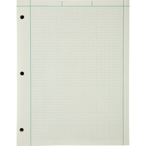 Ampad Engineering Computation Pad - 200 Sheets - Both Side Ruling Surface - Ruled Margin - 15 lb Basis Weight - Letter - 8 1/2" x 11" Sheet Size - Green Tint Paper - Chipboard Backing - 1 Pad
