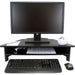 Victor High Rise Monitor Stand - 7.50" Height x 27" Width x 11.50" Depth - Wood, Laminate - Black - 1 Each