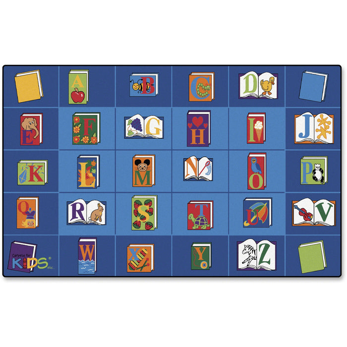 Carpets for Kids® Premium Reading Book Rectangle Seating Rug - Area Rug - 12 ft Length x 90" Width - Rectangle - Reading By The Book Seating - Multi