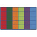 Carpets for Kids® Premium Color Rows 30-Space Seating Rug - 13.33 ft Length x 100" Width - Rectangle - Multi