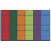 Carpets for Kids® Premium Color Rows 36-space Seating Rug - 13.33 ft Length x 100" Width - Rectangle - Colorful Rows - Multi