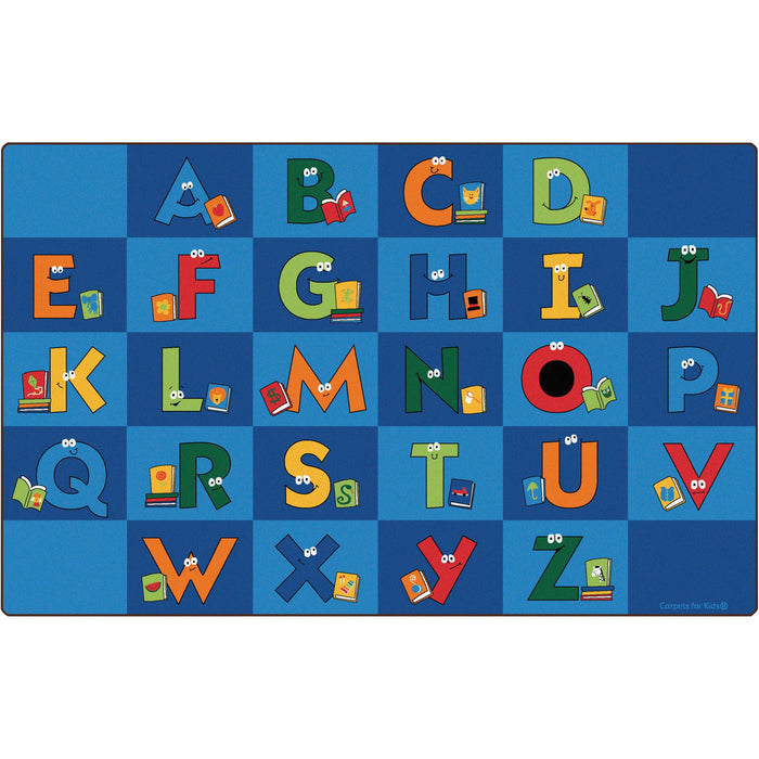 Carpets for Kids® Premium Reading Letters Library Rug - 12 ft Length x 90" Width - Rectangle - Reading Letters Library - Multi