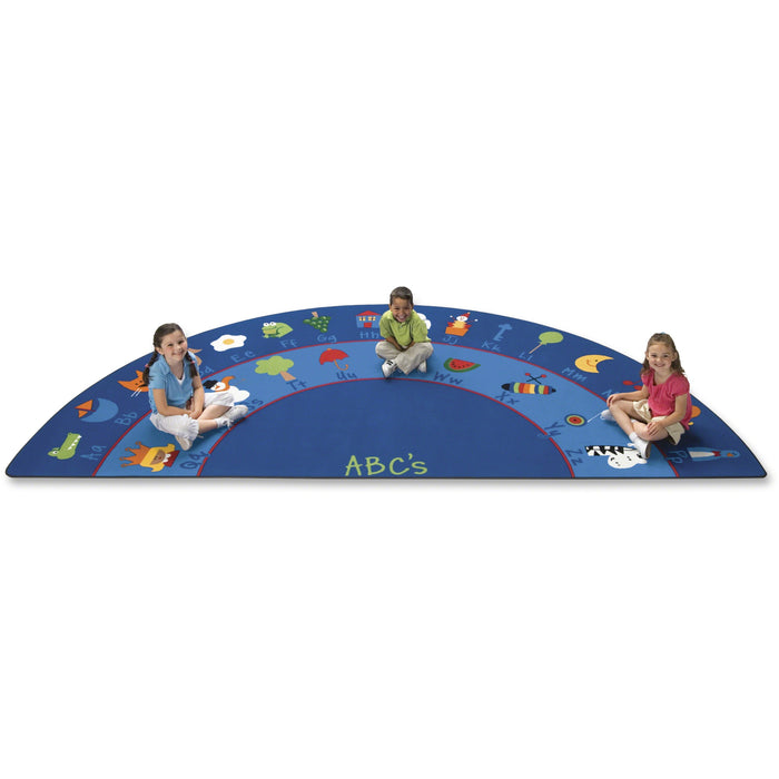 Carpets for Kids® Premium Fun With Phonics Semi-Circle Rug - 11.67 ft Length x 70" Width - Half Circle - Fun With Phonics - Multi