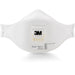 3M Aura Particulate Respirator - Particulate, Dust, Fog Protection - White - Comfortable, Adjustable Nose Clip, Disposable, Lightweight, Exhalation Valve, Collapse Resistant - 1 Box