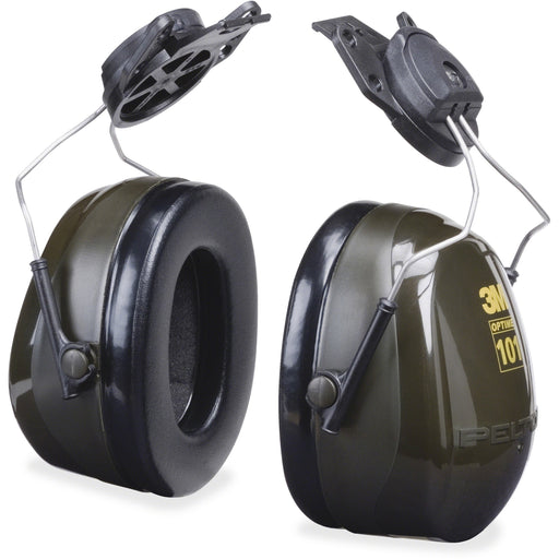 Optime Optime Earmuff Cap-Mount Headset - Noise Protection - Foam, ABS Plastic, ABS Plastic - Black - Comfortable, Noise Reduction - 1 Each