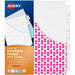 Avery® Big Tab Plastic Dividers with Pockets, 8-Tab - 8 x Divider(s) - 8 Tab(s) - 8 Tab(s)/Set - 9.3" Divider Width x 11.25" Divider Length - 3 Hole Punched - Multicolor Plastic Divider - Clear Plastic Tab(s) - PVC-free, Hole-punched, Insertable, Customiz