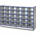 Jonti-Craft Rainbow Accents Toddler Single Storage - 30 Compartment(s) - 35.50" Height x 57.50" Width x 15" Depth - Laminated, Chip Resistant - Blue - Rubber - 1 Each