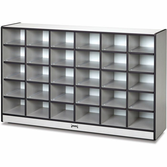 Rainbow Accents Rainbow Accents Toddler Single Storage - 30 Compartment(s) - 35.50" Height x 57.50" Width x 15" Depth - Laminated, Chip Resistant - Freckled Gray - Rubber - 1 Each