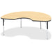 Jonti-Craft Berries Adult Color Top Kidney Table - Laminated Kidney-shaped, Maple Top - Four Leg Base - 4 Legs - Height Adjustable - 24" to 31" Adjustment - 72" Table Top Length x 48" Table Top Width x 1.13" Table Top Thickness - 31" Height - Art, Craft -