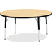 Jonti-Craft Berries Elementary Height Color Top Round Table - Laminated Round, Maple Top - Four Leg Base - 4 Legs - Height Adjustable - 15" to 24" Adjustment x 1.13" Table Top Thickness x 48" Table Top Diameter - 24" Height - Art, Craft - Assembly Require