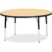 Jonti-Craft Berries Adult Height Color Top Round Table - Laminated Round, Maple Top - Four Leg Base - 4 Legs - Height Adjustable - 24" to 31" Adjustment x 1.13" Table Top Thickness x 48" Table Top Diameter - 31" Height - Art, Craft - Assembly Required - P