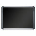 MasterVision MVI SoftTouch Deluxe Bulletin Board - 48" Board Height x 96" Board Width - Black Fabric Surface - Aluminum/Black Aluminum Frame - 1 Each