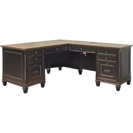 Martin Hartford L-Shaped Desk - Vintage Black - 1 Each