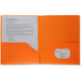 Business Source Letter Portfolio - 8 1/2" x 11" - 30 Sheets Capacity - 2 Pocket - Orange - Durable, Spill Resistant, Wear Resistant, Card Holder - 1 Each