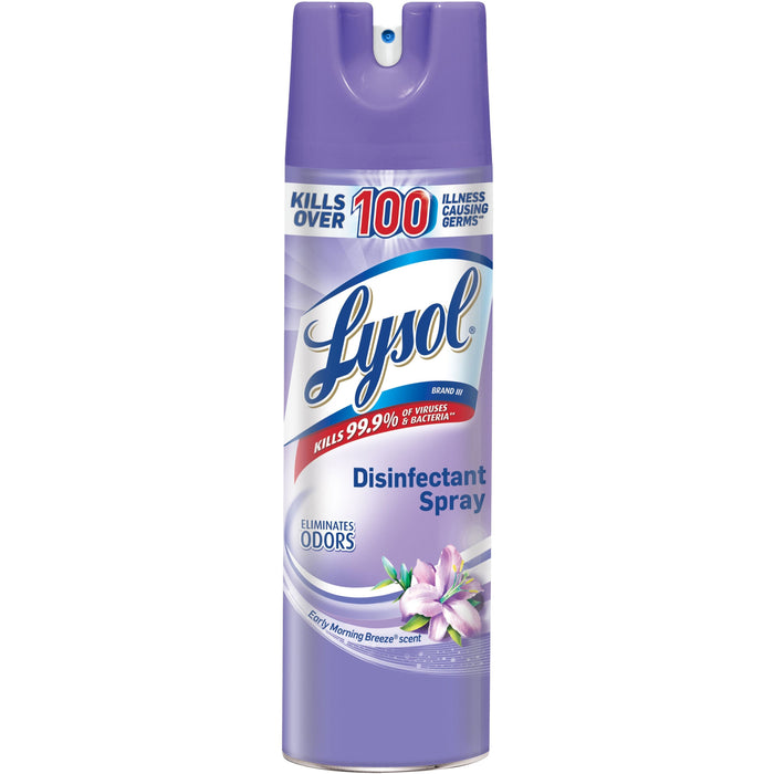 Lysol Early Morning Breeze Disinfectant Spray - For Multipurpose - 19 fl oz (0.6 quart) - Early Morning Breeze Scent - Recommended For: Germs Remover, Mold Remover, Mildew Remover, Odor Remover, Bacteria Remover, Fungi Remover, Virus Remover - Antimicrobi