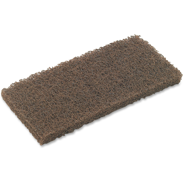 3M Scrub 'n Strip Pad - Brown - 20 / Carton