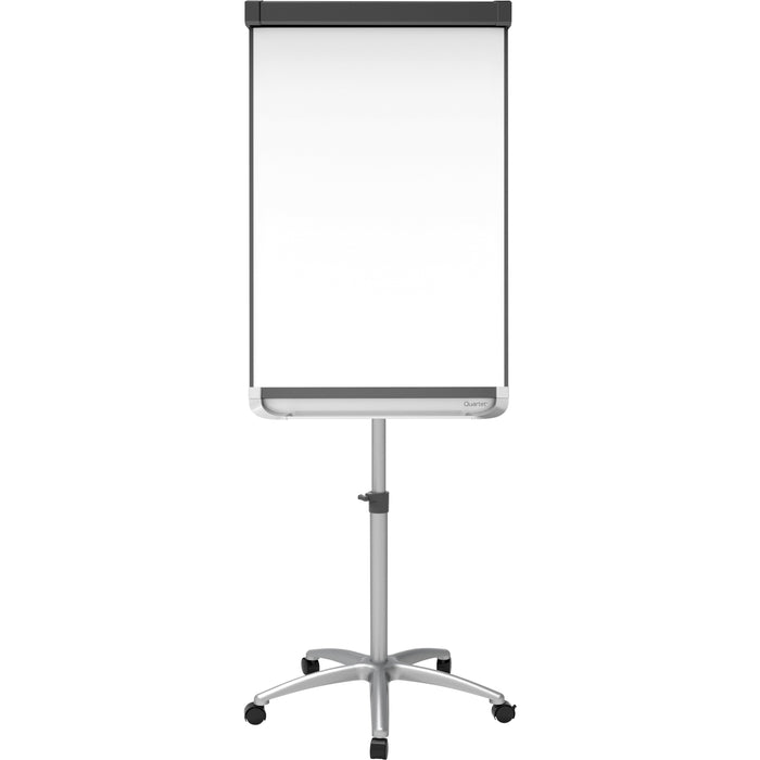 Quartet Prestige 2 Mobile Presentation Easel - 24" (2 ft) Width x 36" (3 ft) Height - White Painted Steel Surface - Graphite Aluminum Frame - Vertical - Magnetic - 1 Each