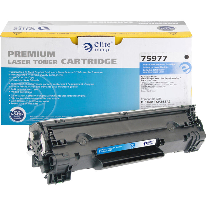 Elite Image Remanufactured Laser Toner Cartridge 83A - Black - 1 Each - 1500 Pages