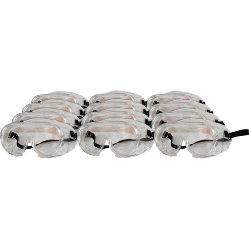 ProGuard Classic 808 Series Safety Goggles - Universal - Ultraviolet, Splash, Impact, Chemical Protection - Polyvinyl Chloride (PVC) - Clear - Anti-fog, High Visibility, Adjustable, Elastic Headband, Lightweight, Comfortable - 12 / Box