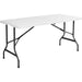 Iceberg IndestrucTable TOO Bifold Table - Rectangle Top - Height Adjustable - 96" Table Top Length x 30" Table Top Width x 2" Table Top Thickness - 29" Height - Indoor, Outdoor - Platinum, Powder Coated - Tubular Steel - High-density Polyethylene (HDPE) T