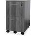 Mayline Gray Laminate File/File Mobile Pedestal File - 26.8" Height x 18" Width x 15.5" Depth - Total Drawer(s): 2 - Material: Steel - Finish: Gray Steel - Stain Resistant, Water Resistant, Abrasion Resistant, Drawer Extension, Ball-bearing Suspension, Bu