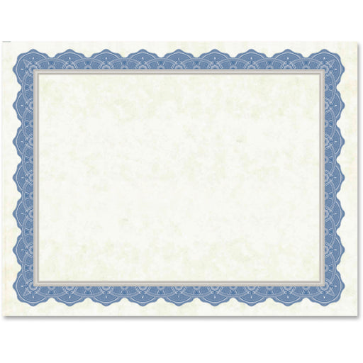 Geographics Drama Blue Border Blank Certificates - 8.5" Width x 11" Length - Inkjet, Laser Compatible - Blue Border - 15 / Pack