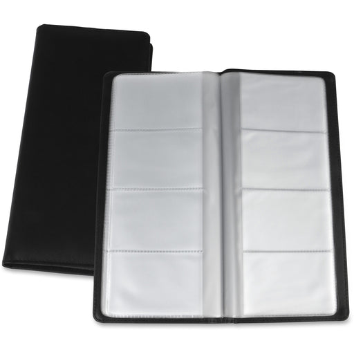 Lorell Business Card Album - 128 Capacity - Black Vinyl Cover