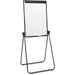 Lorell 2-sided Dry-Erase Easel with Flip-Chart Clip - 36" (3 ft) Width x 24" (2 ft) Height - Melamine Surface - Black Steel Frame - Rectangle - 1 Each