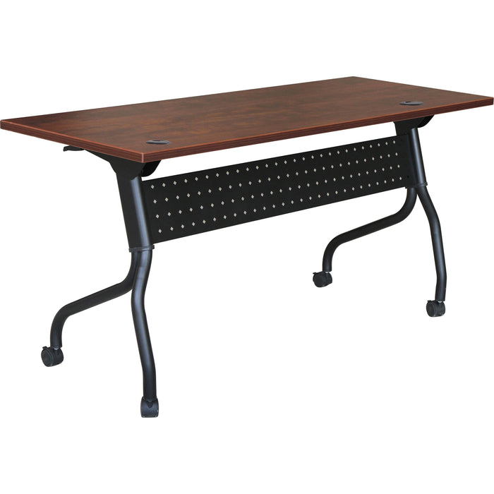 Lorell Preference Flip and Nest Training Table - Rectangle Top - Four Leg Base - 4 Legs - 60" Table Top Width x 23.60" Table Top Depth - 29.50" Height x 59" Width x 23.63" Depth - Assembly Required - Cherry - Melamine, Nylon - 1 Each