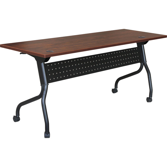 Lorell Preference Flip and Nest Training Table - Rectangle Top - Four Leg Base - 4 Legs - 72" Table Top Width x 23.60" Table Top Depth - 29.50" Height x 28.70" Width x 23.63" Depth - Assembly Required - Cherry - Melamine, Nylon - 1 Each