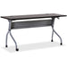 Lorell Preference Flip and Nest Training Table - Rectangle Top - Four Leg Base - 4 Legs - 60" Table Top Width x 23.50" Table Top Depth - 29.50" Height x 59" Width x 23.63" Depth - Assembly Required - Espresso, Silver - Melamine, Nylon - 1 Each