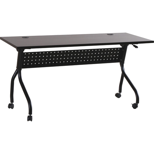 Lorell Preference Flip and Nest Training Table - Rectangle Top - Four Leg Base - 4 Legs - 48" Table Top Width x 23.50" Table Top Depth - 29.50" Height x 47.25" Width x 23.63" Depth - Assembly Required - Black, Espresso - Melamine, Nylon - 1 Each