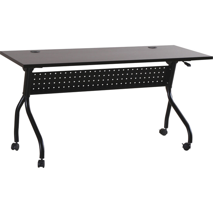 Lorell Preference Flip and Nest Training Table - Rectangle Top - Four Leg Base - 4 Legs - 48" Table Top Width x 23.50" Table Top Depth - 29.50" Height x 47.25" Width x 23.63" Depth - Assembly Required - Black, Espresso - Melamine, Nylon - 1 Each