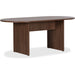 Lorell Essentials Oval Conference Table - 1.3" Thickness Table Top, 29.5" Height x 70.9" Width x 35.4" Depth Table - Material: Wood - Finish: Walnut Laminate - Adjustable Foot Glide - 1 Each