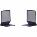 Lorell Mesh Bookends - 7" Height x 5.38" Width x 5.25" Depth - Desktop - Sturdy - Black - Steel, Mesh - 2 / Pair