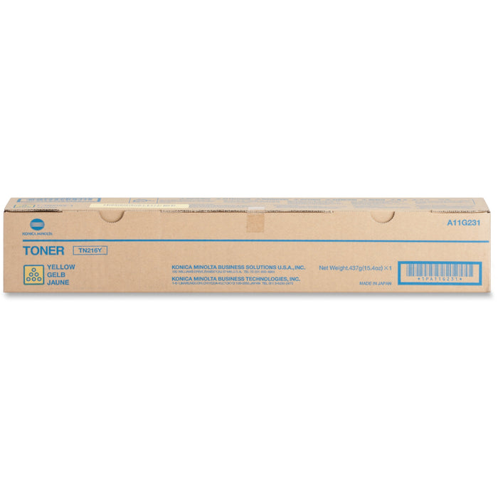 Konica Minolta TN-216Y Original Laser Toner Cartridge - Yellow - 1 Each - 26000 Pages