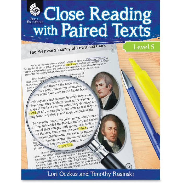 Shell Education Education Close Reading Level 5 Guide Printed Book by Lori Oczkus, M.A, Timothy Rasinski, Ph.D. - 128 Pages - Shell Educational Publishing Publication - Book - Grade 5 - 1 Each